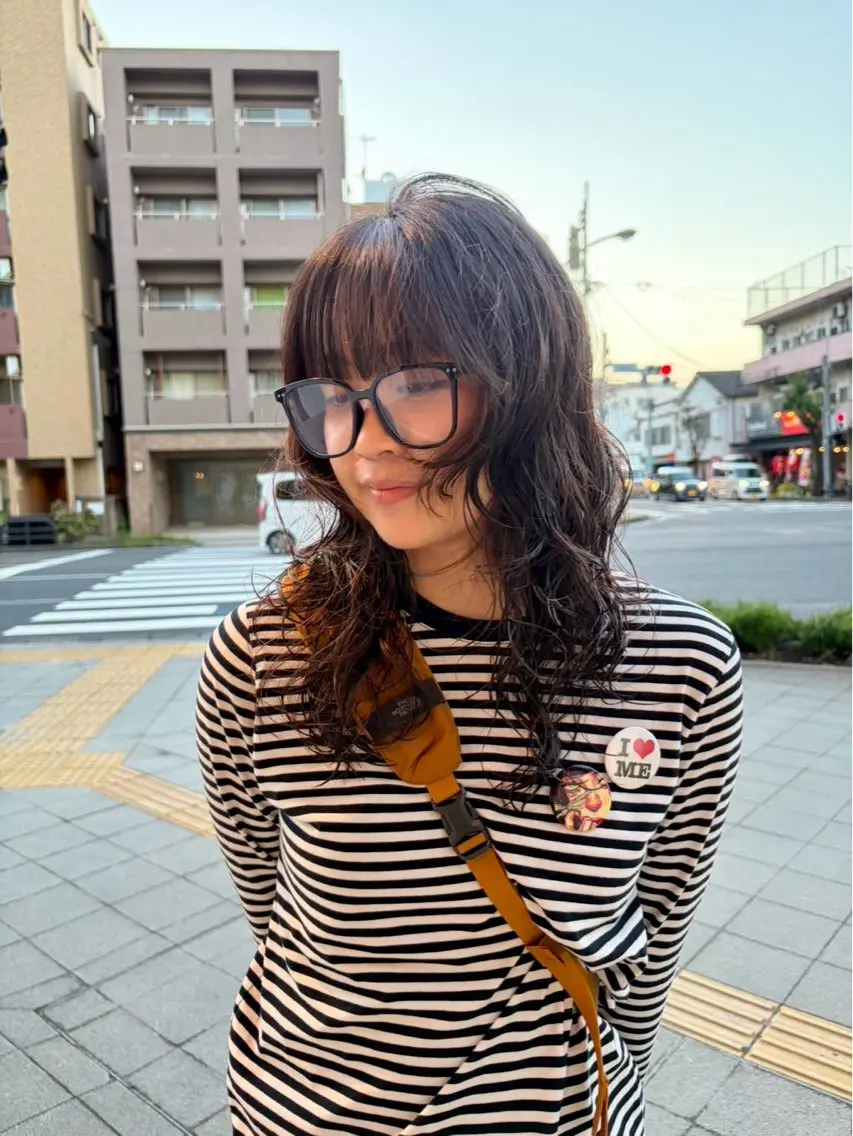 ロング パーマ パーマ eMuエミュ‪ ¨̮⃝ayakaのヘアスタイル