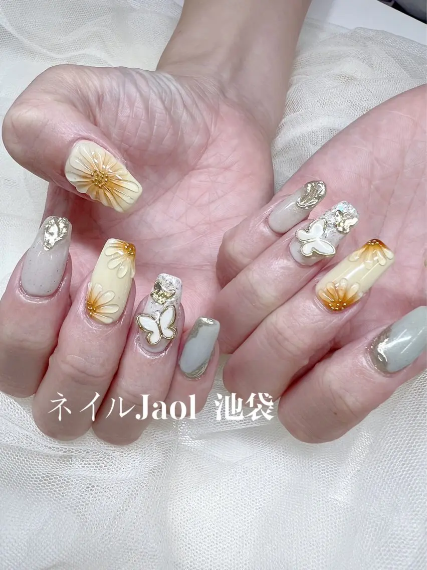 セミロング ネイルJaol 池袋のネイルデザイン