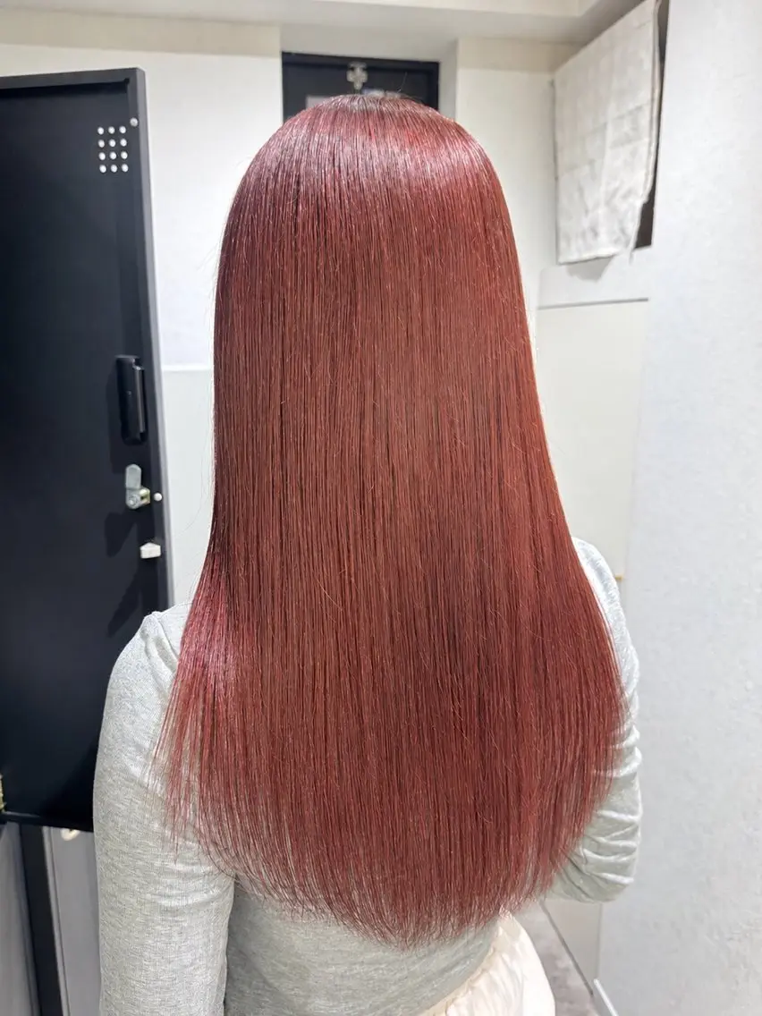 ロング カラー ブラウンカラー ダブルカラー ピンクカラー ピンクブラウン ロング ヘアカラー 縮毛矯正/エクステ /艶カラー/ひふみのヘアスタイル