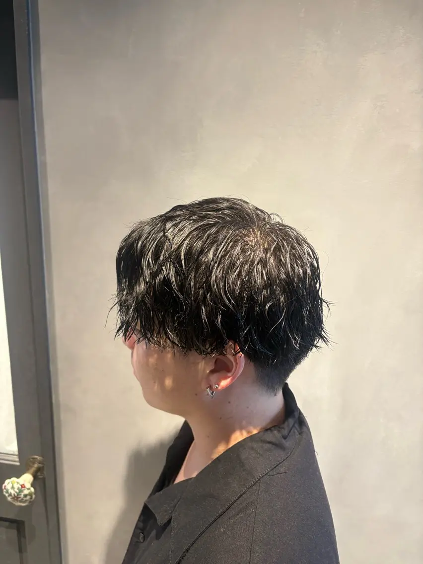 メンズカット➕グレーリタッチカラー(白髪染め)の写真