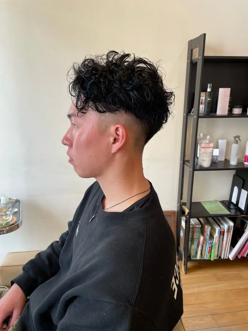 パーマ メンズ カット パーマ 村松 寛太のヘアスタイル