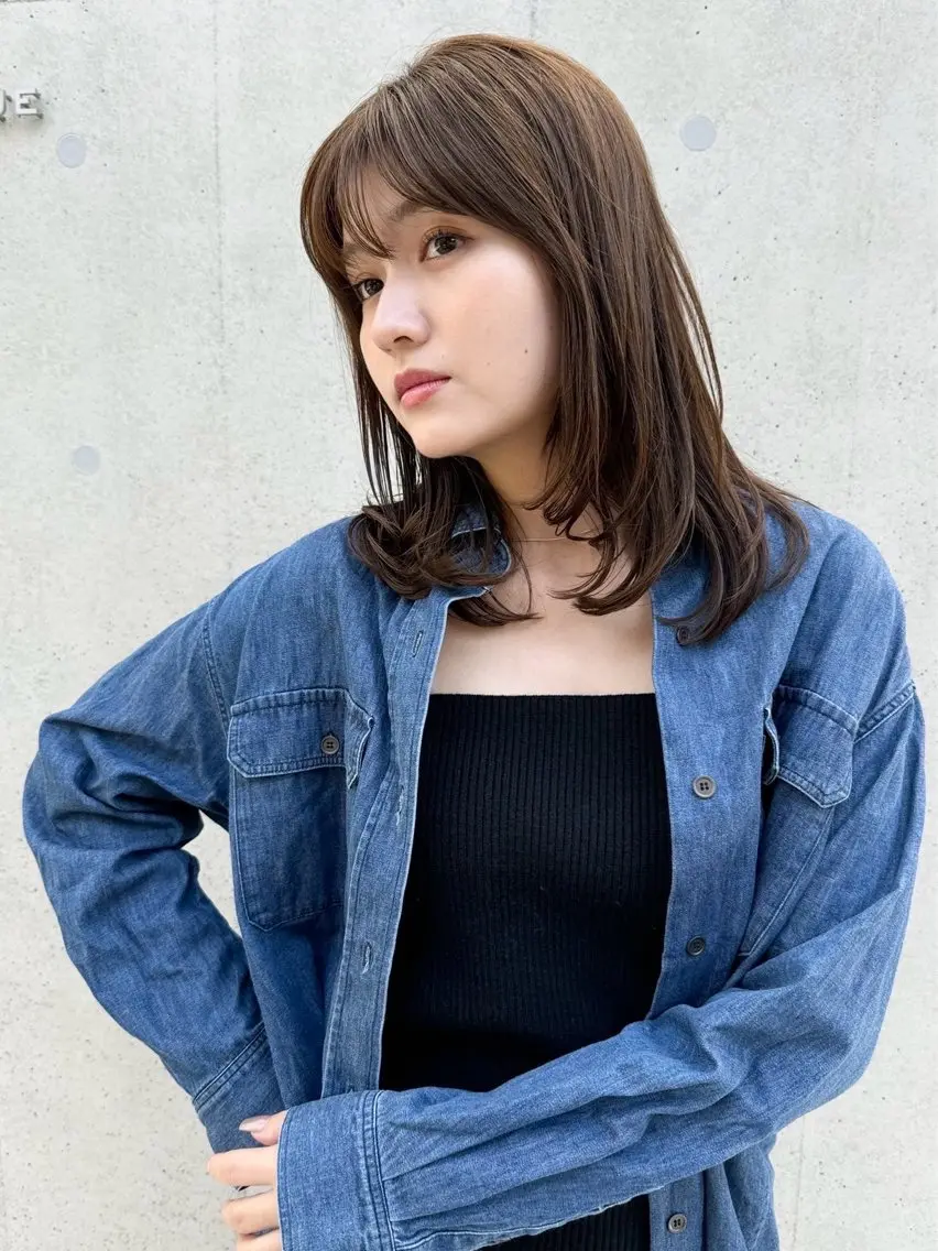 ミディアム 嶋佐 昌大 シマサマオのヘアスタイル