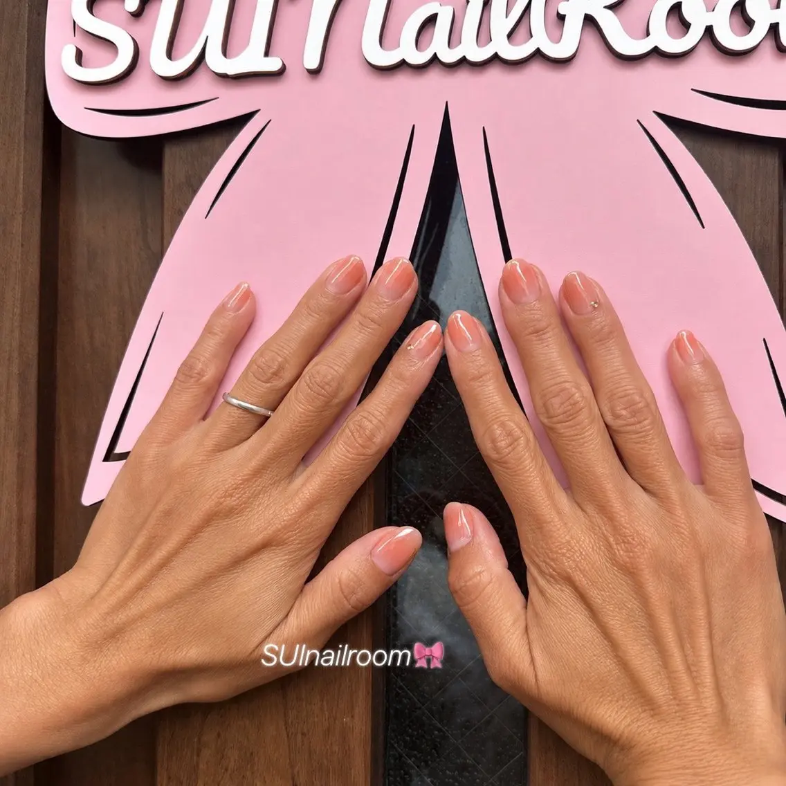 ネイル グラデーション オレンジ ハンドネイル 自宅SUI Nail Roomのネイルデザイン