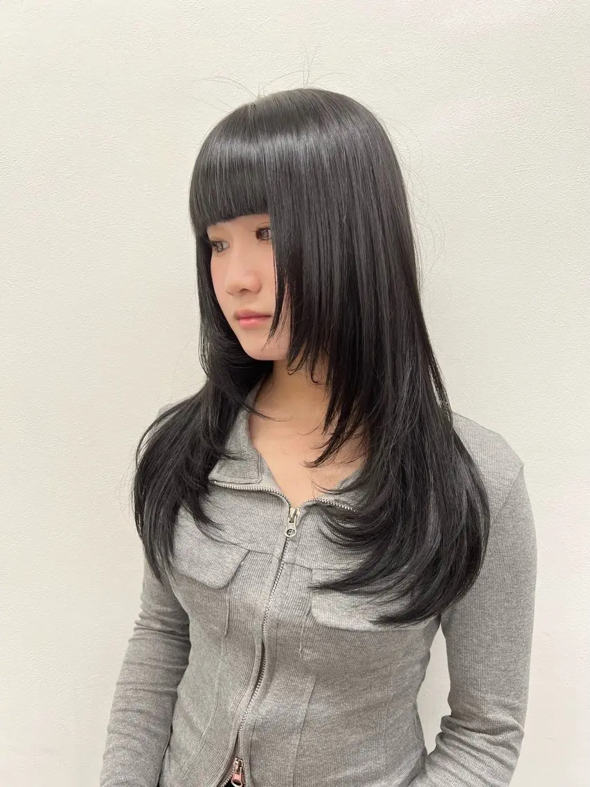 ロング カラー パーマ ヘアアレンジ メンズ 上品＆韓国風 🥀海心🥀のヘアスタイル
