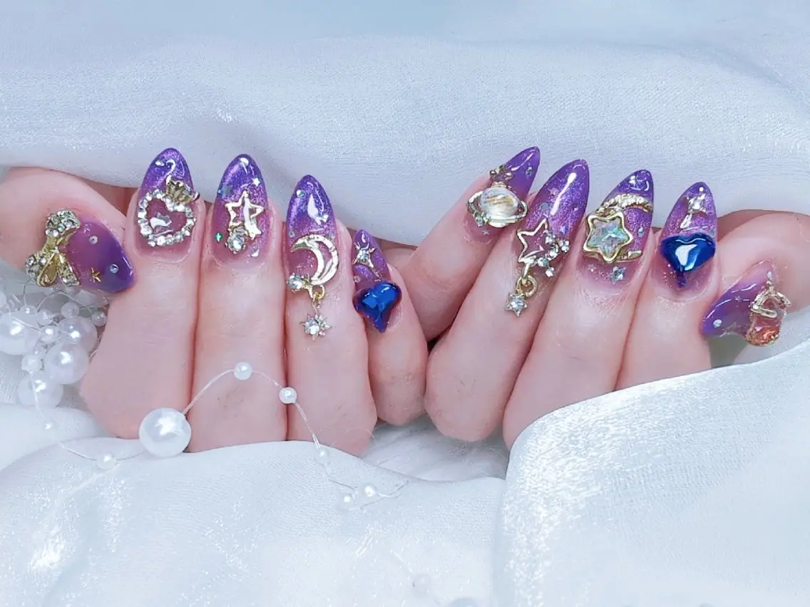 ネイル 長さ出し ジェルネイル キラキラネイル ラメ(グリッター) ニュアンスネイル Chouette Nailのネイルデザイン
