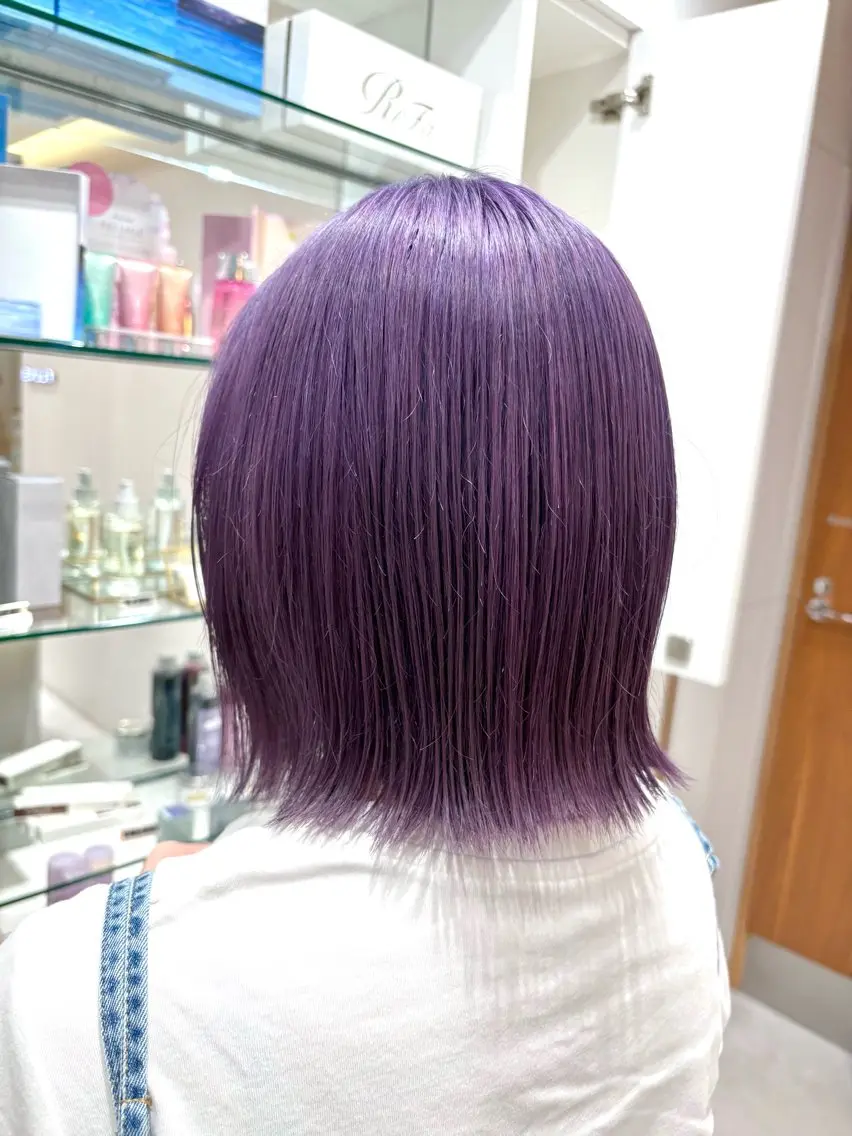 カラー ブリーチ 透明感カラー ハイトーンカラー ラベンダーカラー [] すずのヘアスタイル