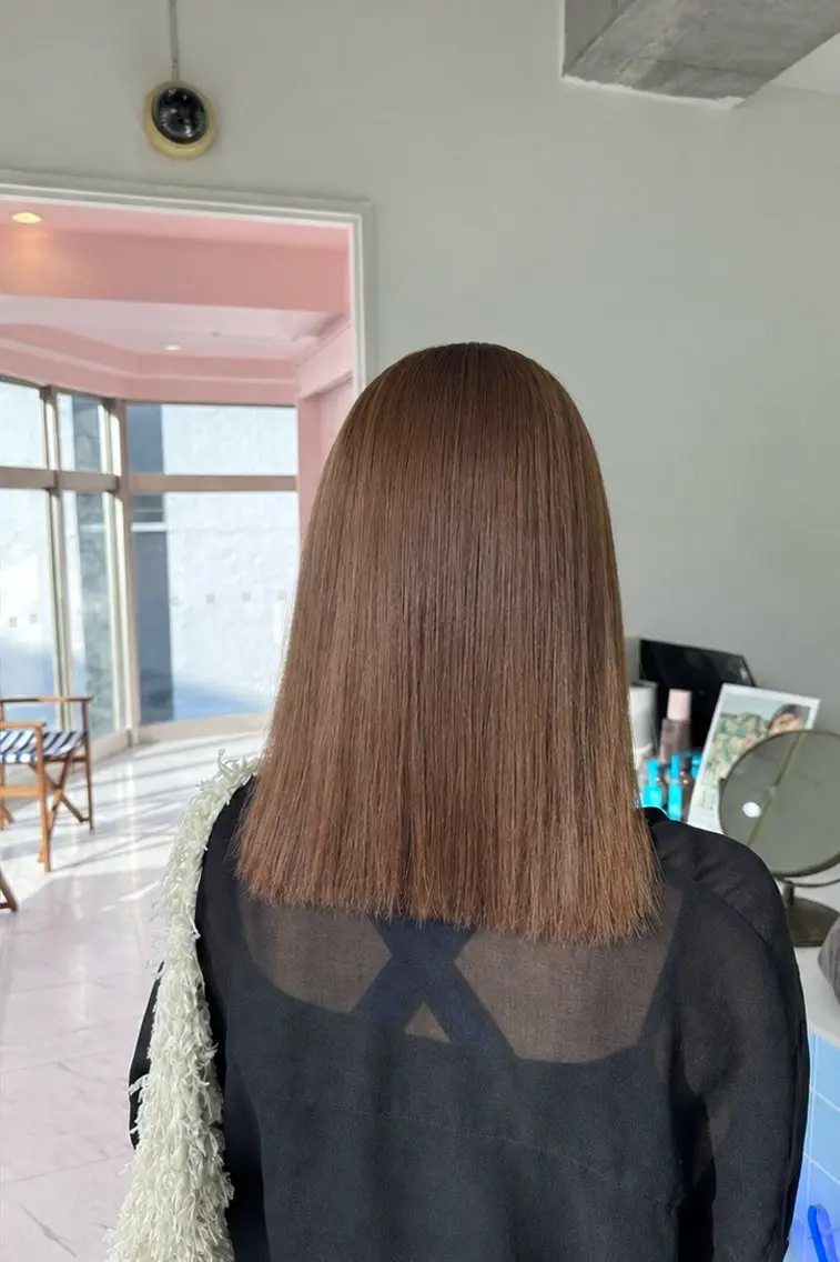 ショート カラー ヘアカラー トリートメント モテ艶🪄ベージュ カラー🧸RUKAのヘアスタイル