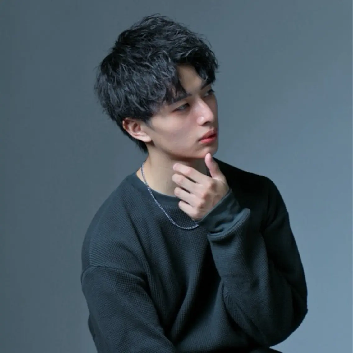 ショート パーマ メンズ アップバング カット パーマ トリートメント 【Zina札幌大通】 店長　福間 和也のヘアスタイル