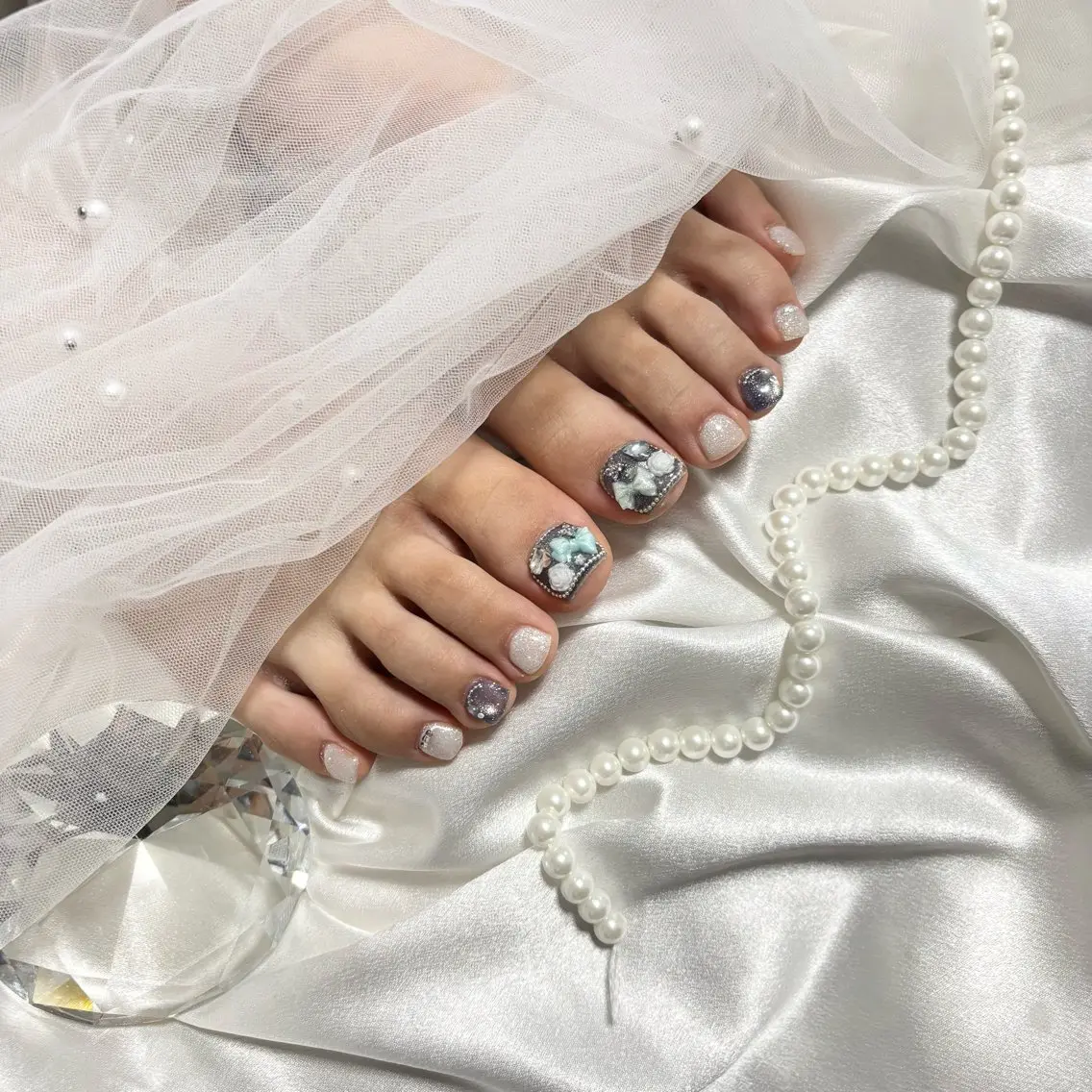 ネイル フットネイル Yuna 𝝑𝝔*.+ﾟのネイルデザイン