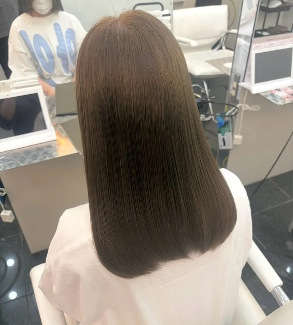 カラー オリーブカラー ヘアカラー ガーリー×韓国🎀 ⟡.·天野結良⟡.·のヘアスタイル