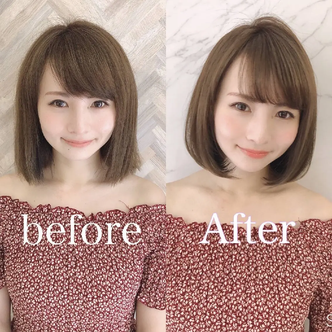 ミディアム カラー Yoko🫧縮毛矯正 艶髪✨️髪質改善🫧のヘアスタイル