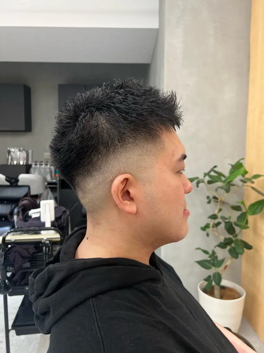ショート カット 曲がる縮毛矯正 バレイヤージュ森田のヘアスタイル