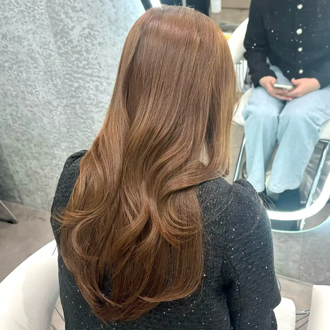 セミロング カラー ヘアアレンジ カット ヘアカラー トリートメント ブリーチなしW🎀 髪質改善／はのんのヘアスタイル