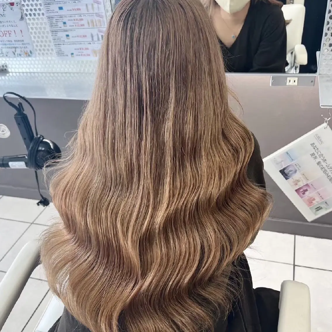 ロング カラー 縮毛矯正/ワンカラー モデル募集🫧羽夏のヘアスタイル