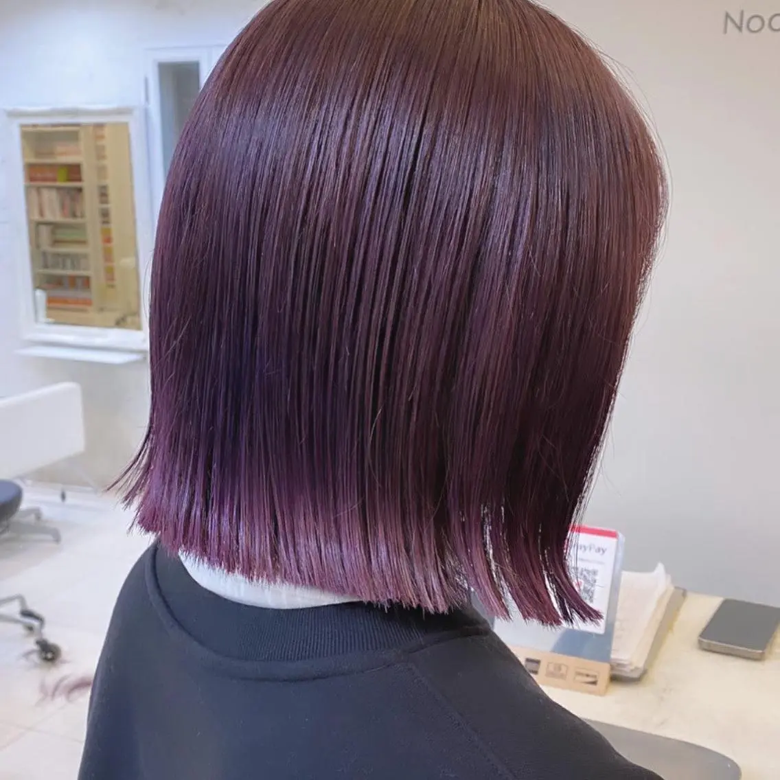 ミディアム カラー ヘアアレンジ マツエク・マツパ アイブロウ ラベンダーカラー パープルカラー 透明感カラー🫧ヘア セット🫧松本菜月の眉毛・アイブロウイメージ