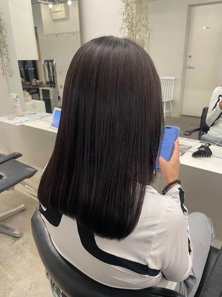 セミロング カラー ヘアカラー トリートメント 髪質改善/ 艶髪人気/Renaのヘアスタイル