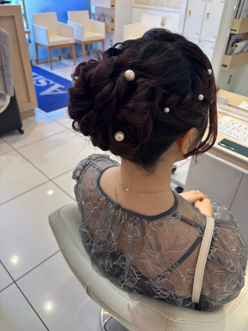 ロング ヘアアレンジ ヘアセット 宮永 璃沙のヘアスタイル