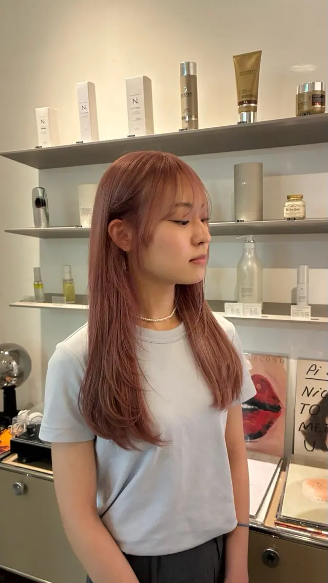 ロング ヘアカラー nanami🏷🤎 ベージュのヘアスタイル