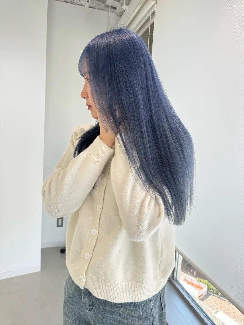 ロング カラー カット ヘアカラー トリートメント 店長 MANAMI /ブリーチ/骨格ボブのヘアスタイル