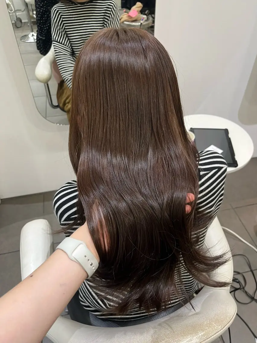 ロング カラー ブラウンカラー 透明感カラー ヘーゼル レイヤー/ボブ/艶髪 🎀ENA🎀のヘアスタイル