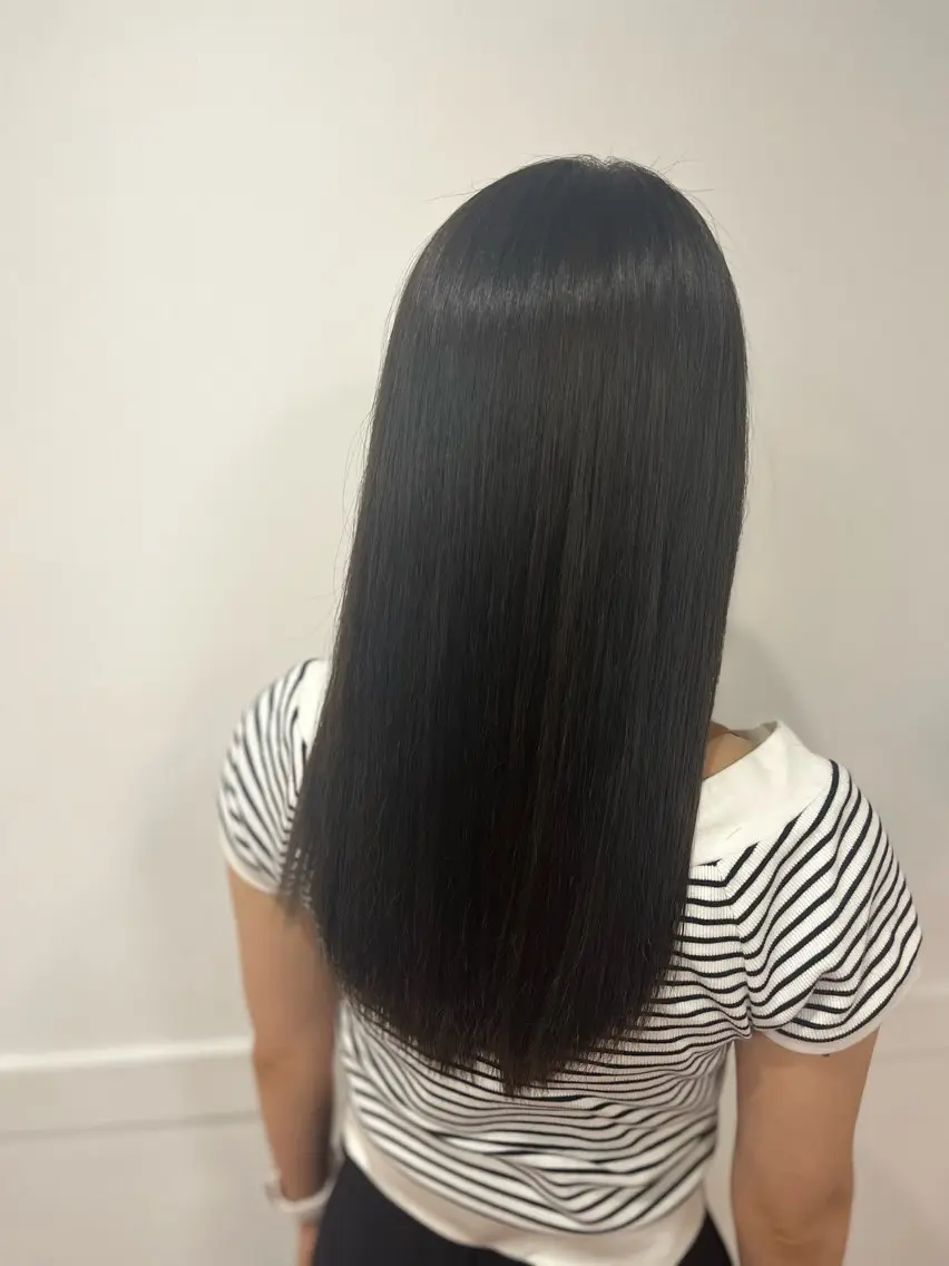 ロング カラー 透明感カラー グレージュ オリーブグレージュ オリーブグレー ヘアカラー トリートメント 小杉夏海/暗髪/ 透明感カラー🌱‬‪のヘアスタイル
