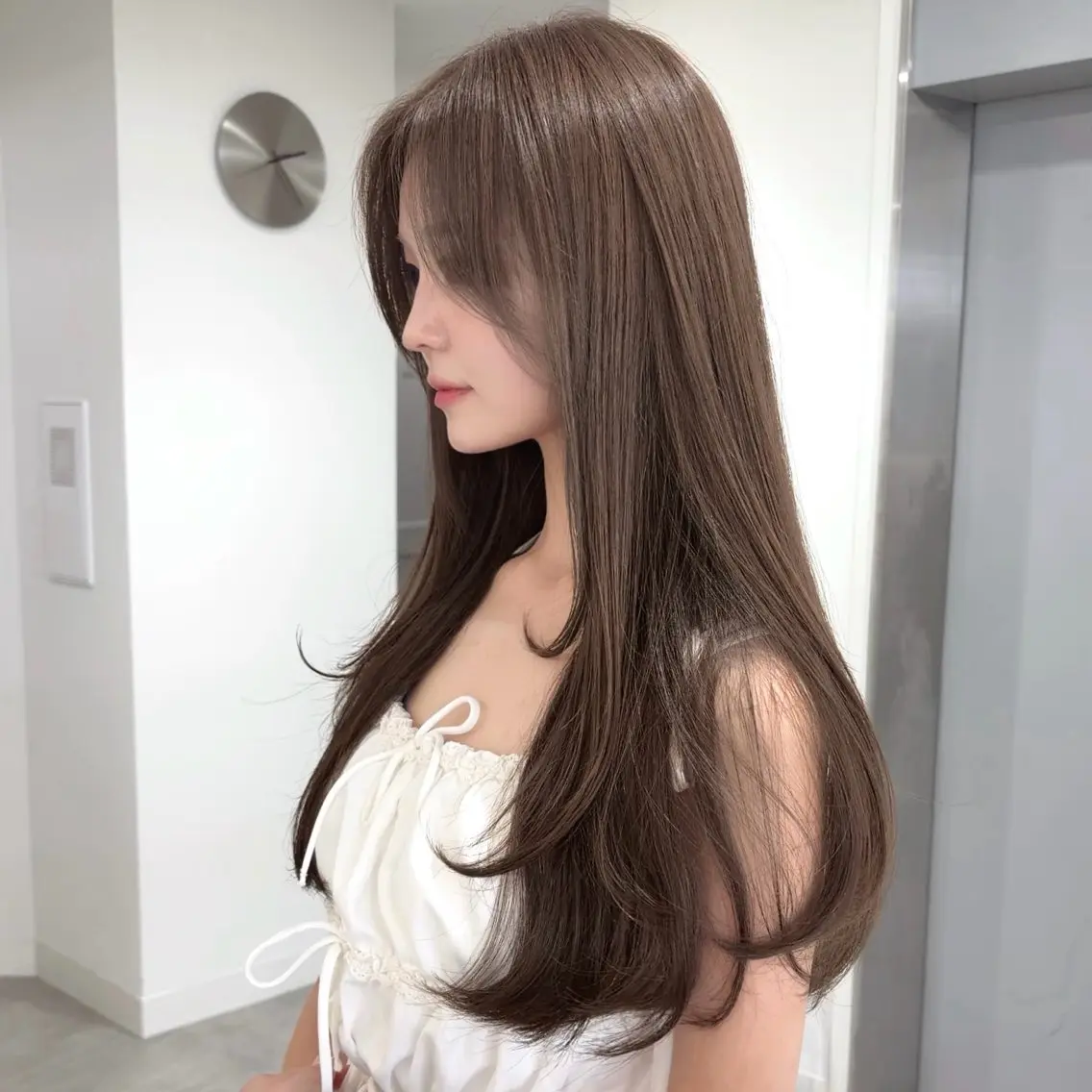 ロング カット ヘアカラー トリートメント ⚜️似合わせHair 韓国♡Conomiのヘアスタイル