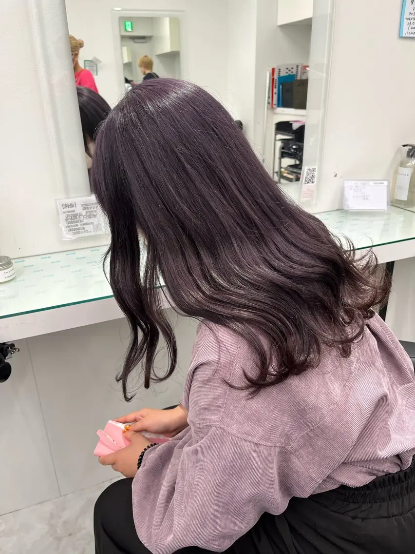 カラー ヘアカラー トリートメント ブリーチなし透明感 💗RYOTAのヘアスタイル