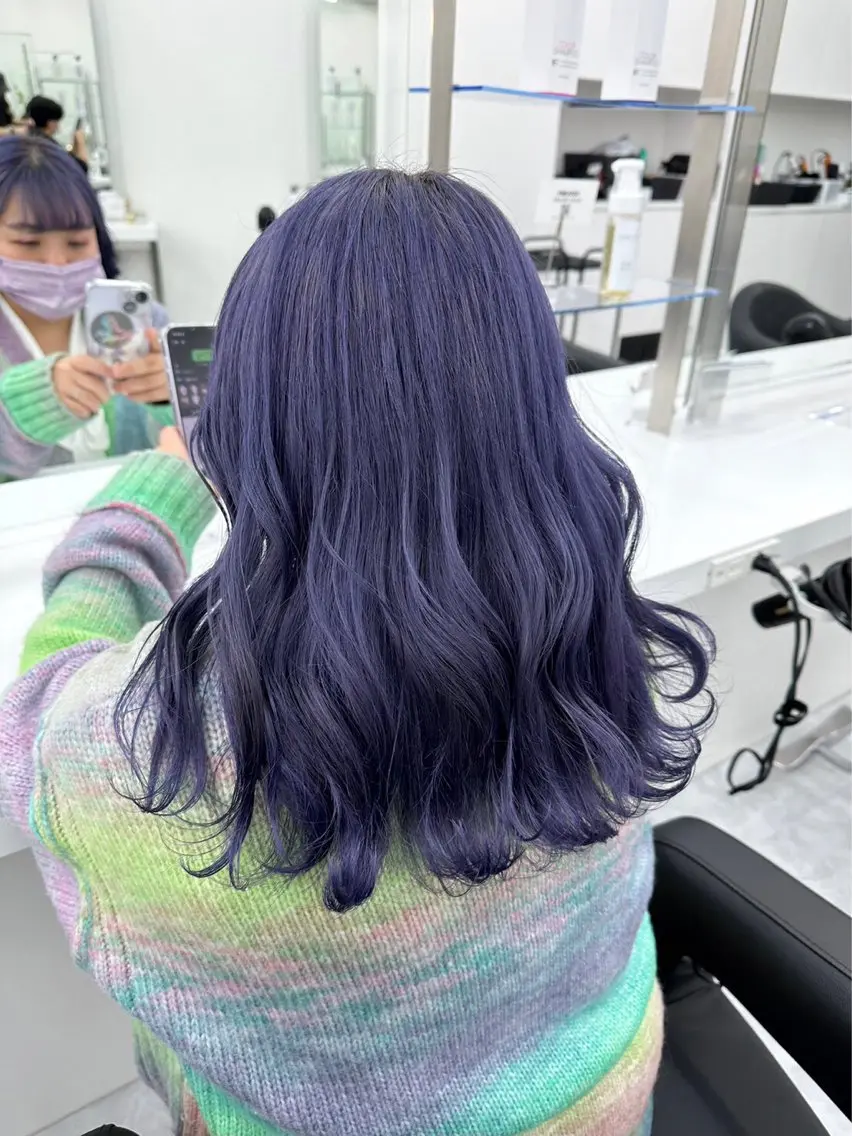 セミロング カラー ヘアアレンジ ヘアカラー トリートメント ヘッドスパ ヘアセット 🤍CANDY横浜 【公式】🤍のヘアスタイル