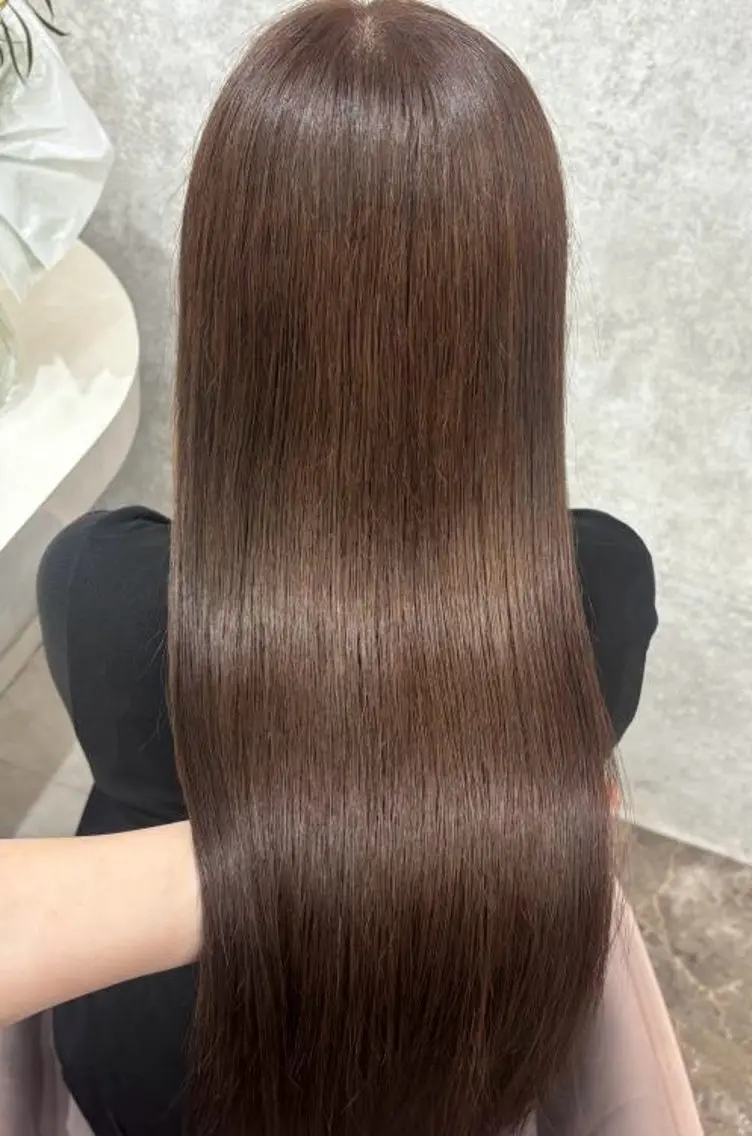 ロング カラー ブラウンカラー ナチュラルブラウン ヘアカラー トリートメント 🍒さき🍒大宮/ 透明感カラーのヘアスタイル