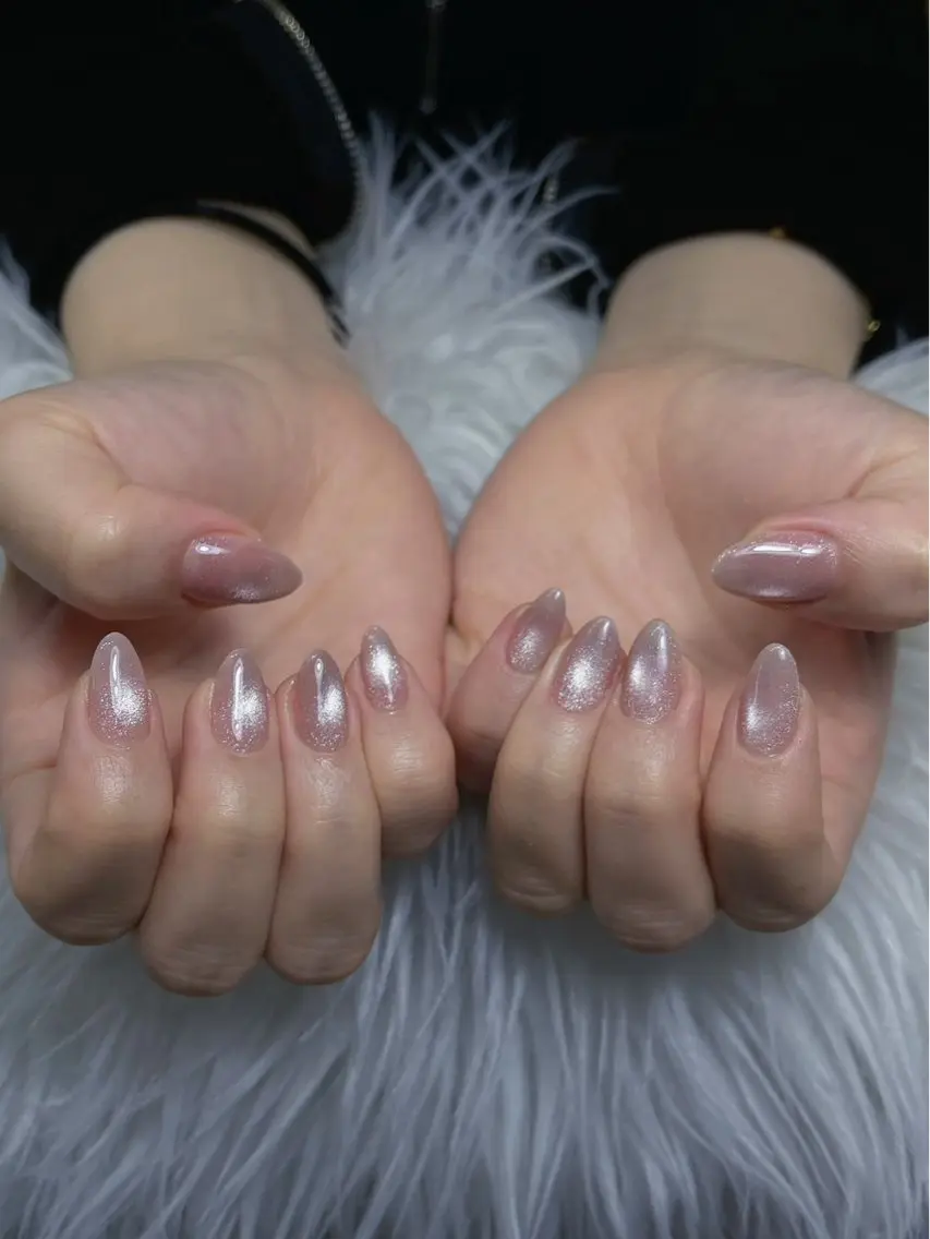 ネイル アートネイル ジェルネイル マグネットネイル ニュアンスネイル シンプルネイル ハンドネイル Ryu Nail NekoChanのネイルデザイン