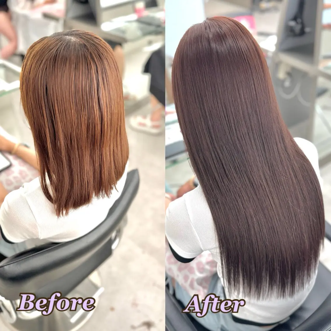 ヘアカラー エクステ ヘアメ🎀ハイトーン 🩵エクステ🪄しほのヘアスタイル