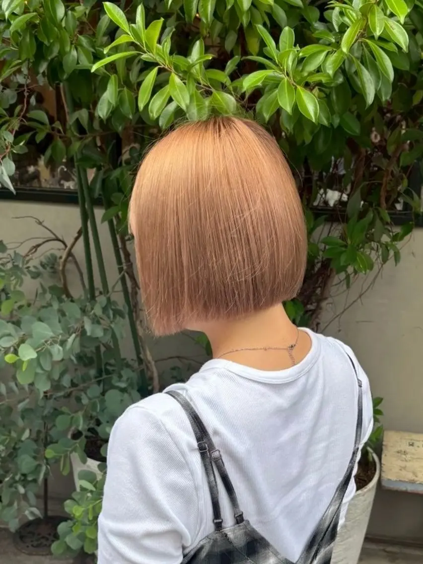 カラー ベージュカラー オレンジ オレンジベージュ ヘアカラー トリートメント 竹内 春奈のヘアスタイル