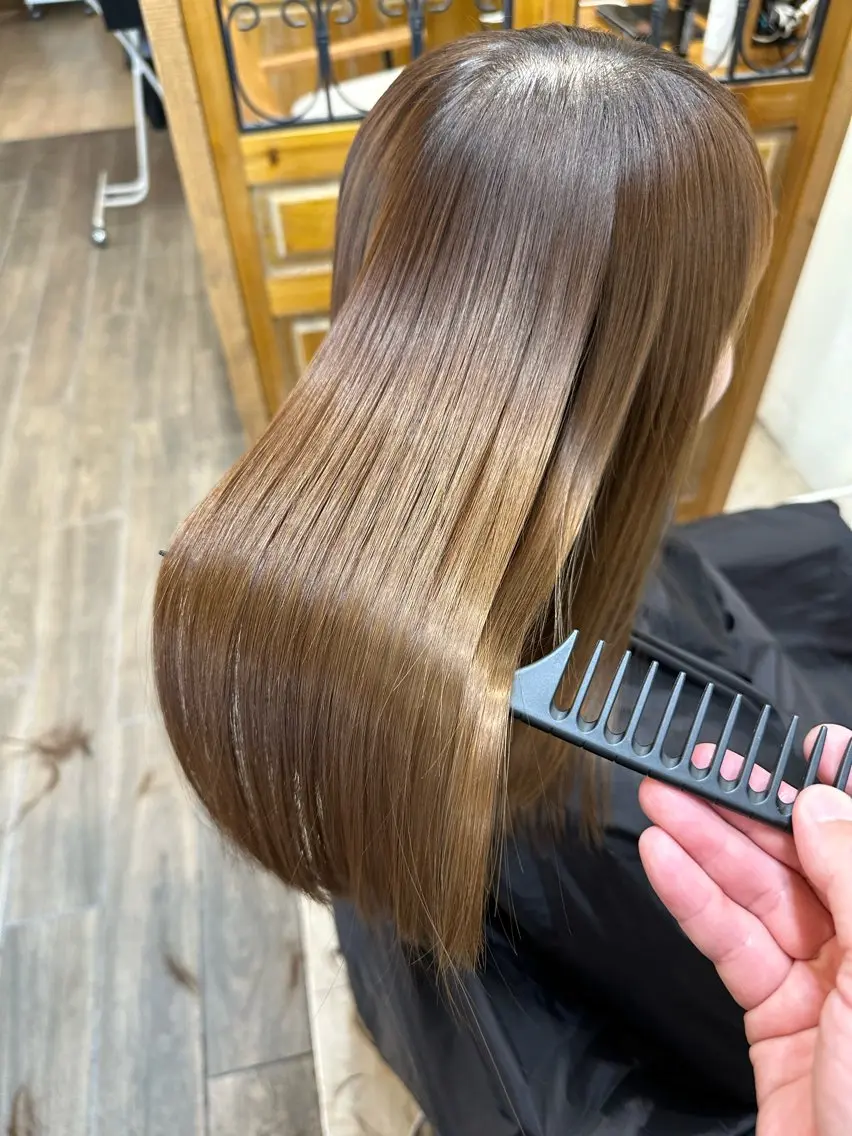 ロング カラー 髪質改善 トリートメント カット ヘアカラー トリートメント 縮毛矯正/山根勇平 /完全マンツーマンのヘアスタイル