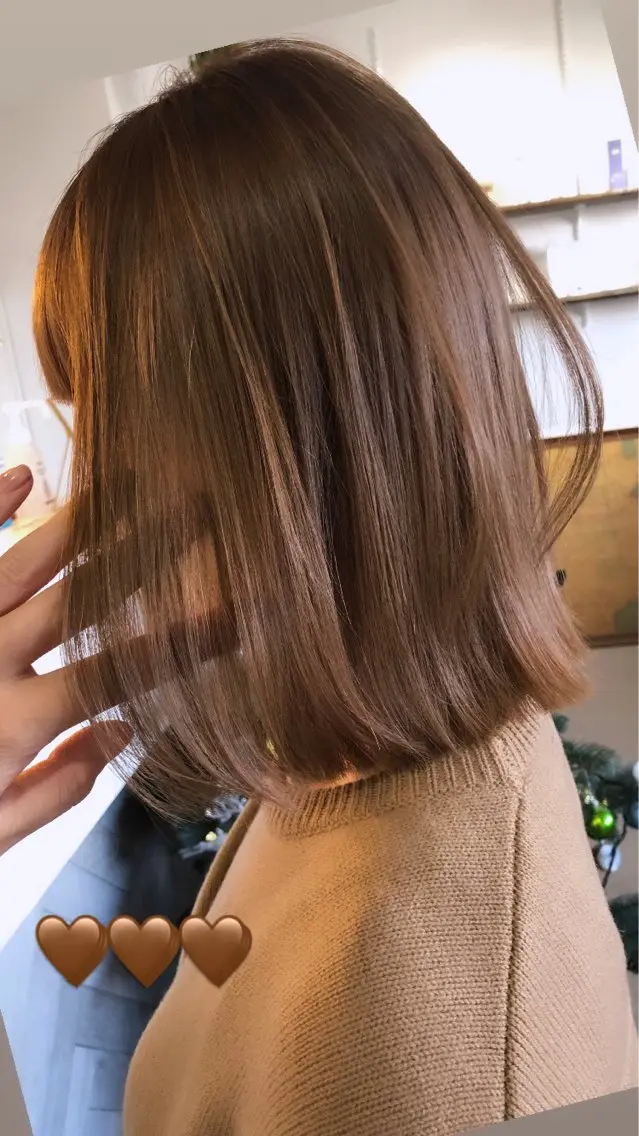 ミディアム カット ヘアカラー トリートメント ♡MIHO♡ スタイリストのヘアスタイル