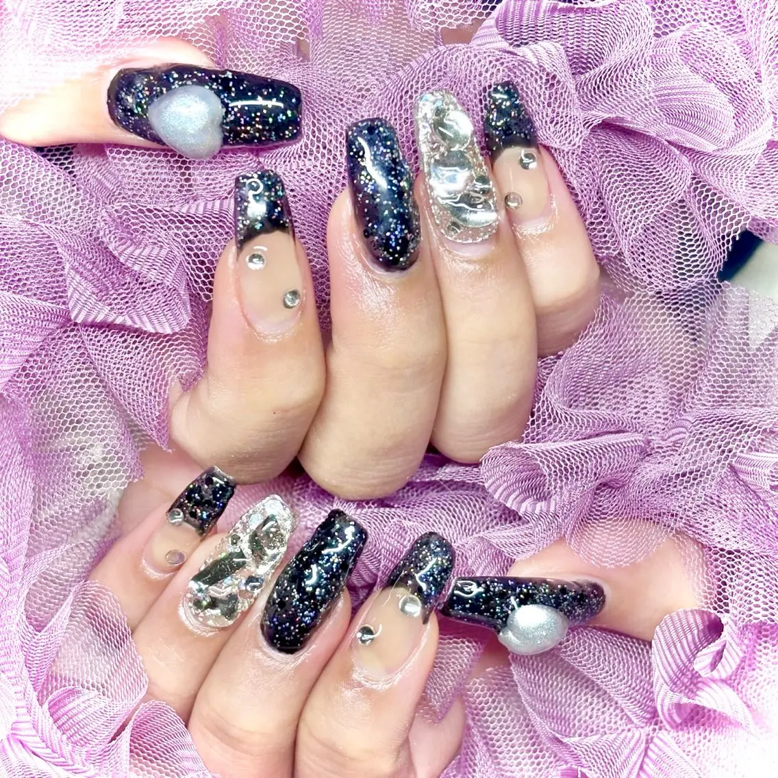 ネイル ハート 韓国ネイル ピンク スカルプネイル ワンホンネイル miminon 自宅ネイルサロンのネイルデザイン
