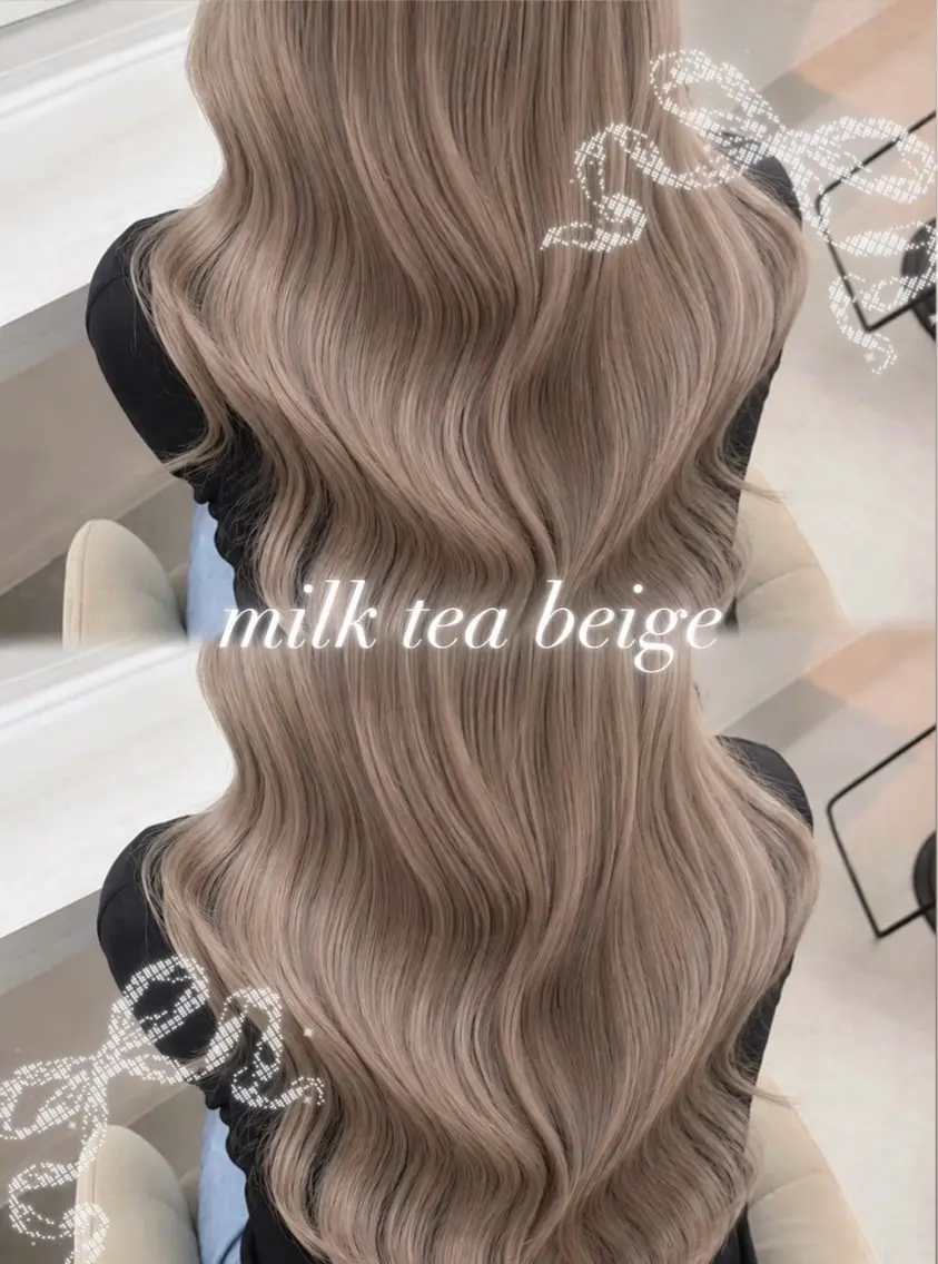 ロング カラー ヘアアレンジ ベージュカラー ブリーチ ブロンド 透明感カラー ハイトーンカラー ヘアカラー 🩶透明感カラー 池袋/mei🩶のヘアスタイル