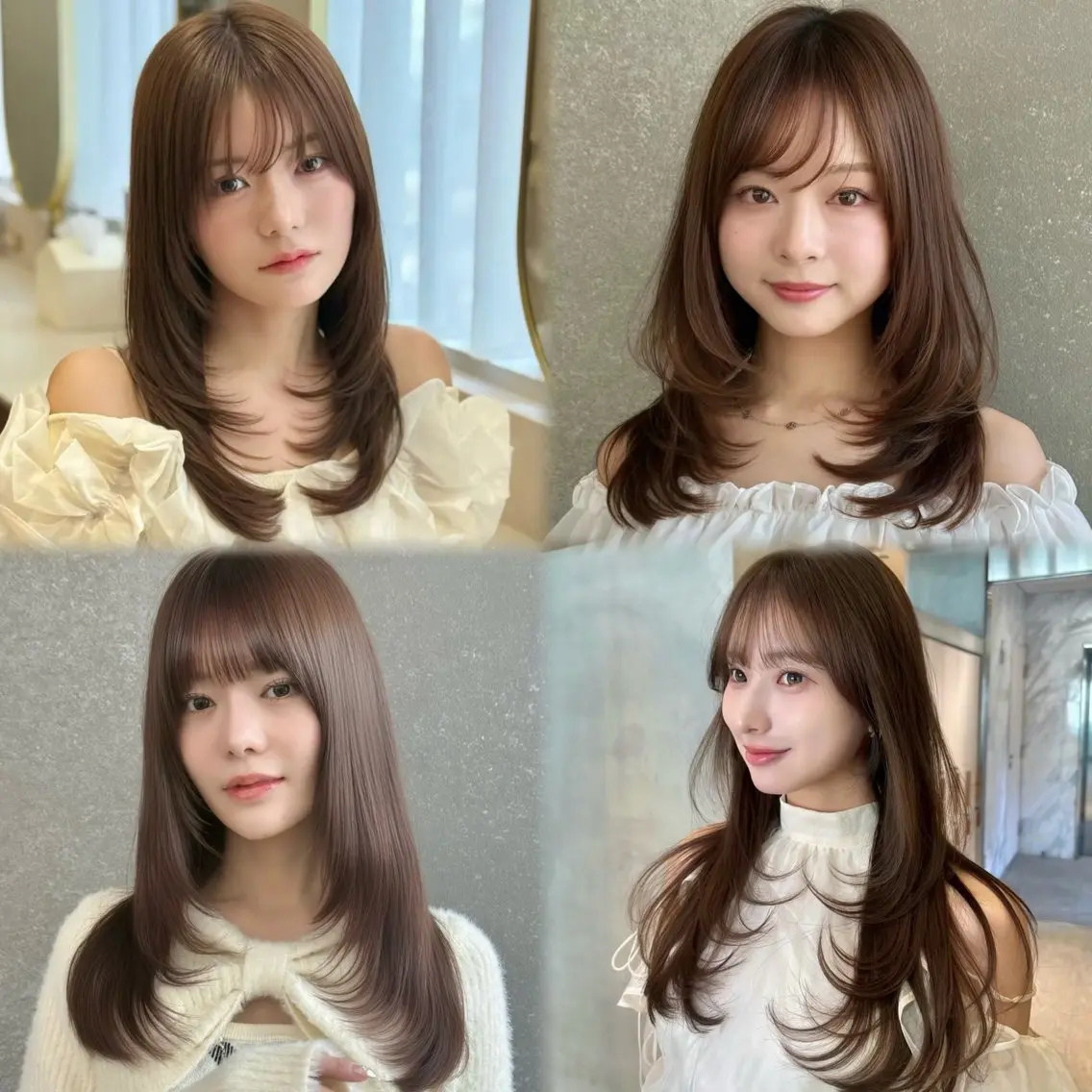 セミロング カラー 縮毛矯正 カット ヘアカラー トリートメント 髪質改善【縮毛矯正】 北千住 田邉 澪のヘアスタイル