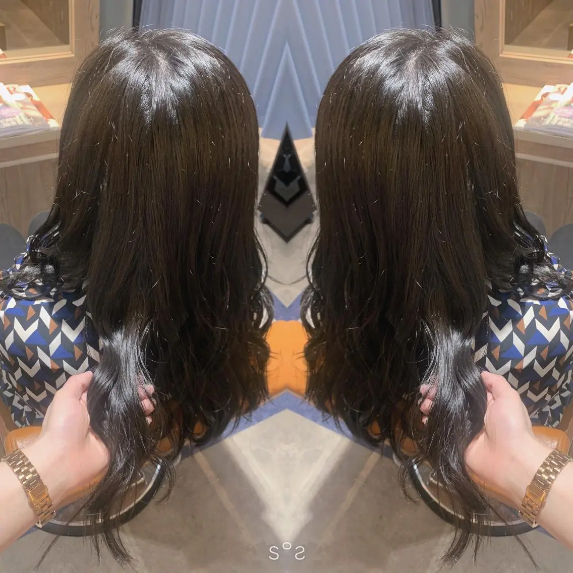 ロング カラー グレージュ 韓国🇰🇷 ✂︎hair 内田愛のヘアスタイル