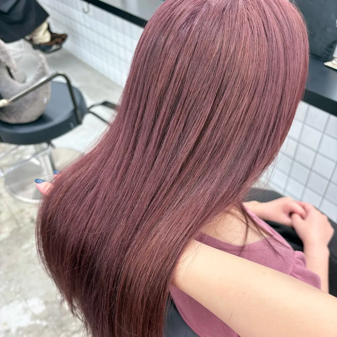 ロング カラー ベージュカラー ピンクカラー 矢場町/8時-22時 JILLSTUDIOのヘアスタイル