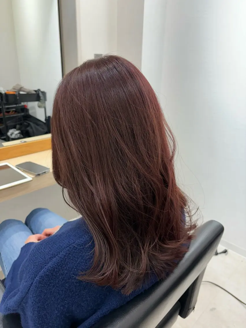 ミディアム カラー ブリーチ ブリーチなしカラー カット ヘアカラー トリートメント 🍒透明感カラー NO.1/ララ🍒のヘアスタイル