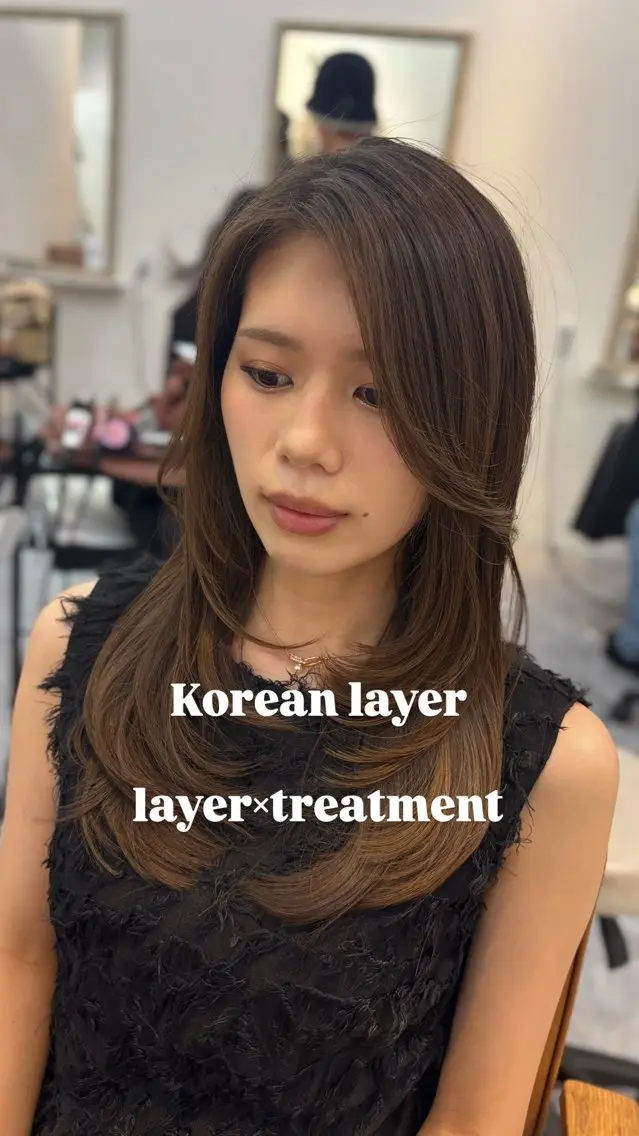 ロング カット ヘアカラー トリートメント 髙橋 恵永のヘアスタイル
