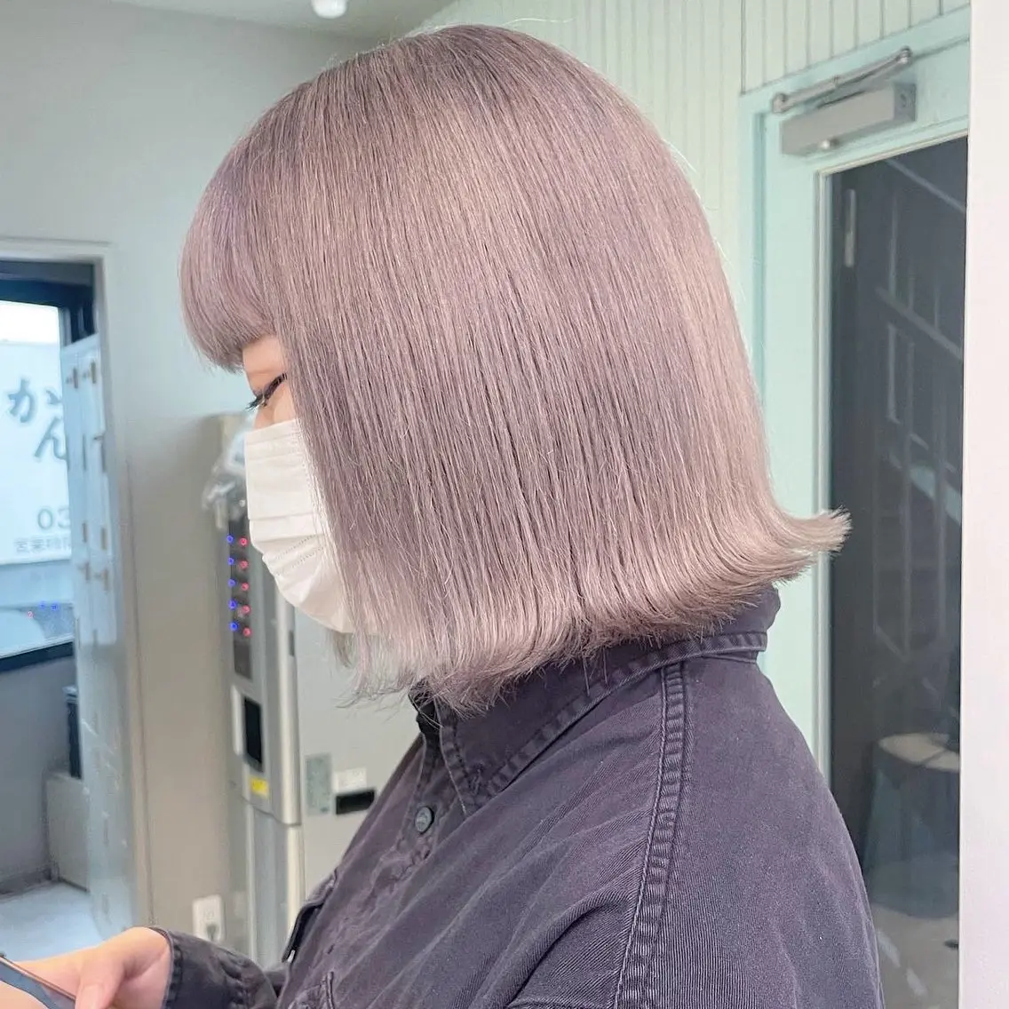 ミディアム カラー 【美髪矯正/絹髪】 🎀hinano🎀のヘアスタイル