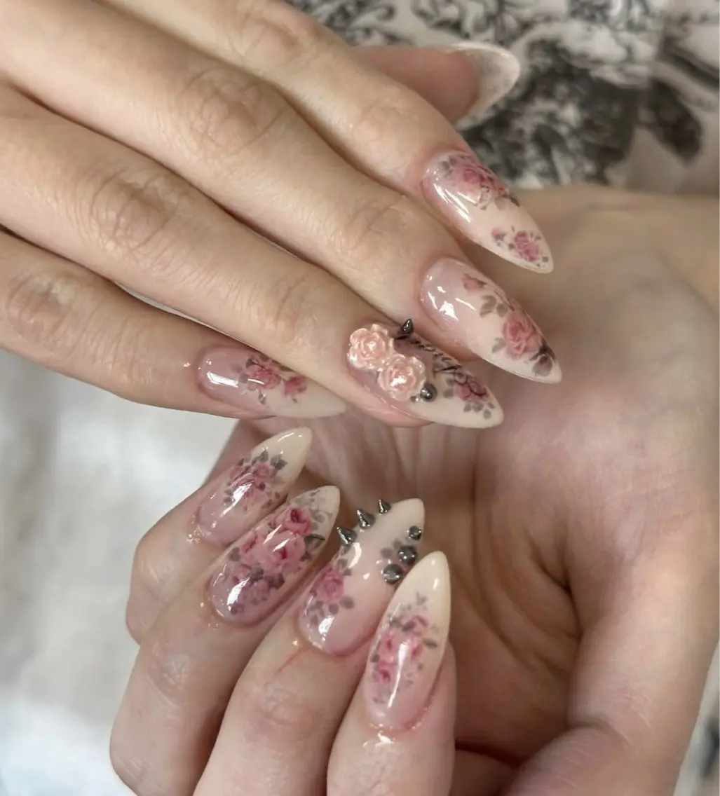 ネイル チークネイル フットネイル フレンチネイル グラデーション 韓国ネイル YUKI NAILのネイルデザイン
