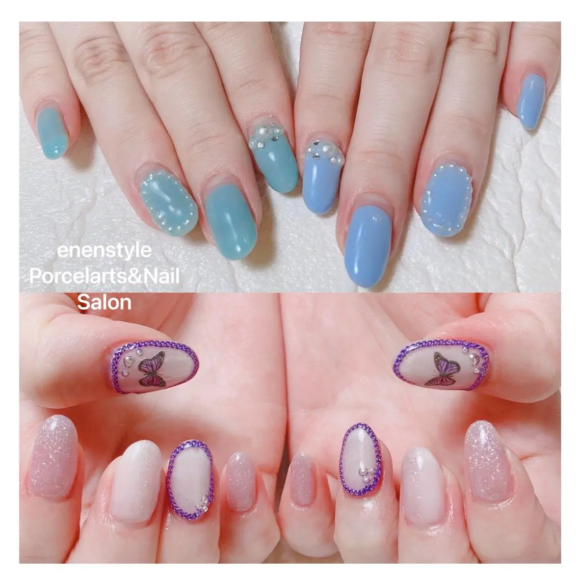 ミディアム ネイル ハンドネイル 🐾enen style 🐾のネイルデザイン