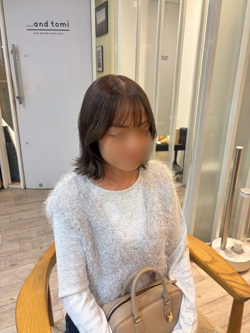 ミディアム カット ヘアカラー 藤沢 美夢のヘアスタイル