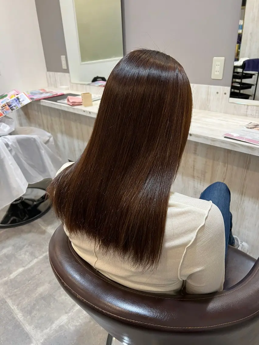 ロング 縮毛矯正 Naru┆川西能勢口 ┆髪質改善のヘアスタイル