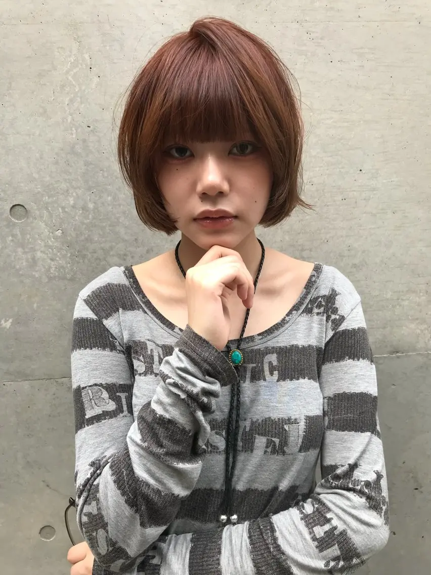 ミディアム カラー カット ヘアカラー トリートメント 赤み消しカラー/ ナチュラル/トモキのヘアスタイル