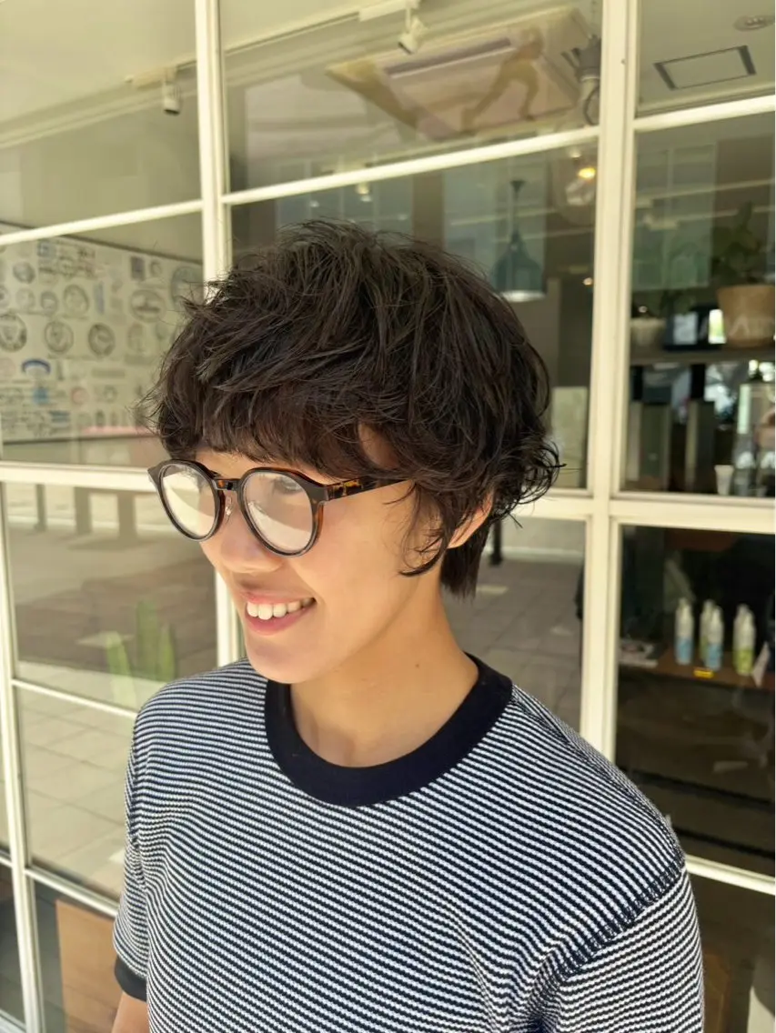 ショート パーマ パーマ ショートカット♡YU KI♡のヘアスタイル