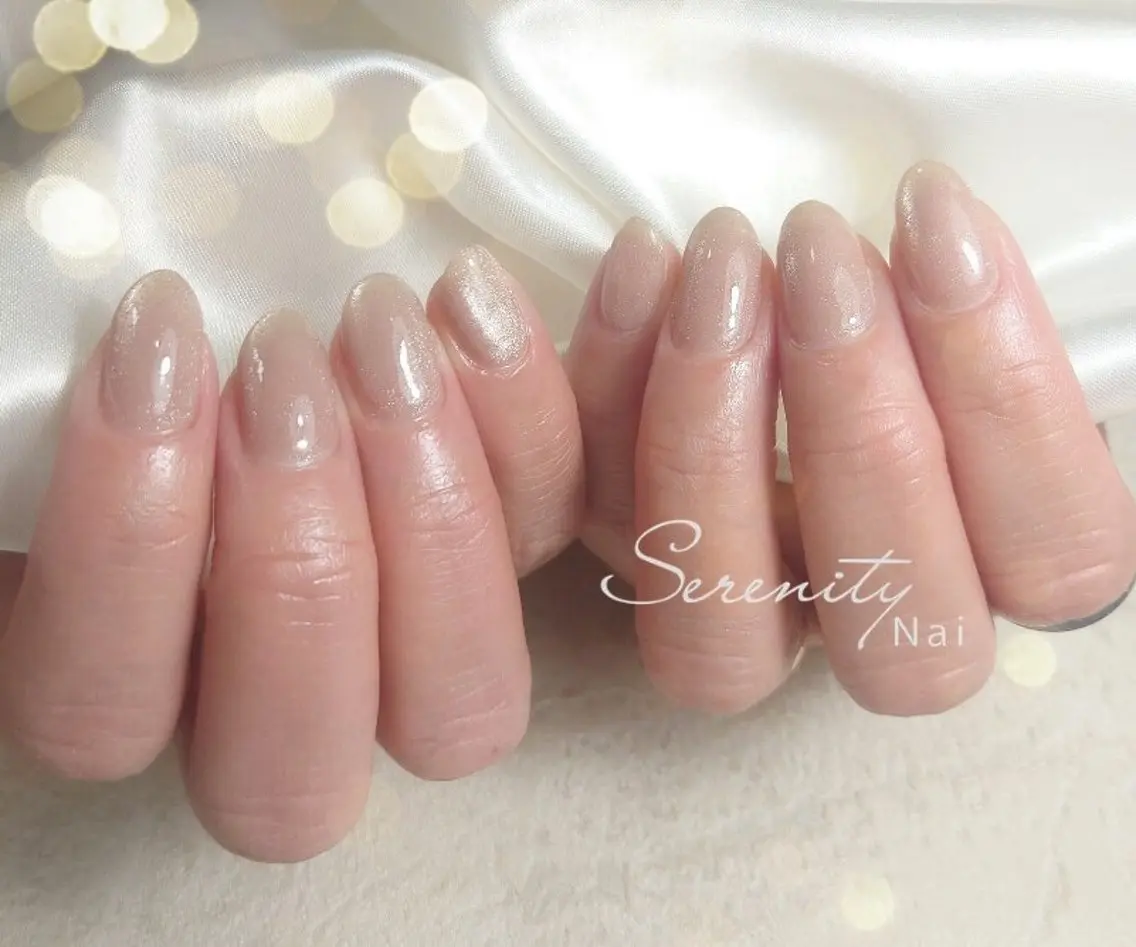 ネイル キラキラネイル マグネットネイル マグネットワンカラー ワンカラーネイル nail  serenityのネイルデザイン