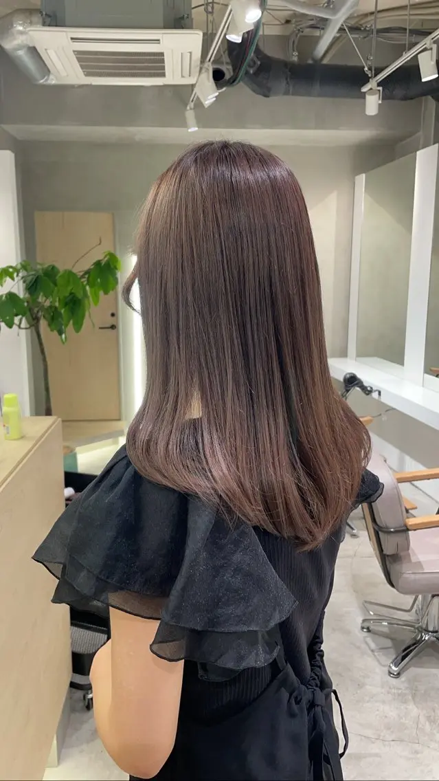 パーマ hana🍑 ブリーチなしピンクのヘアスタイル